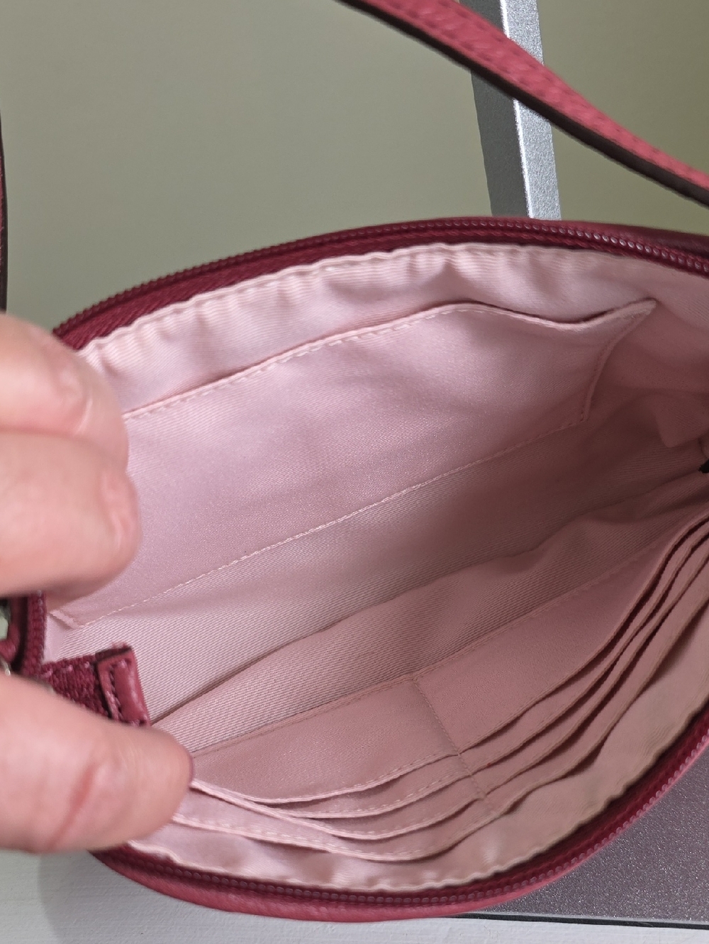 Coach F47527 Smooth Leather Ginger Beet Mauve Pink Shoulder Bag Silvertone NWT - Picture 12 of 15